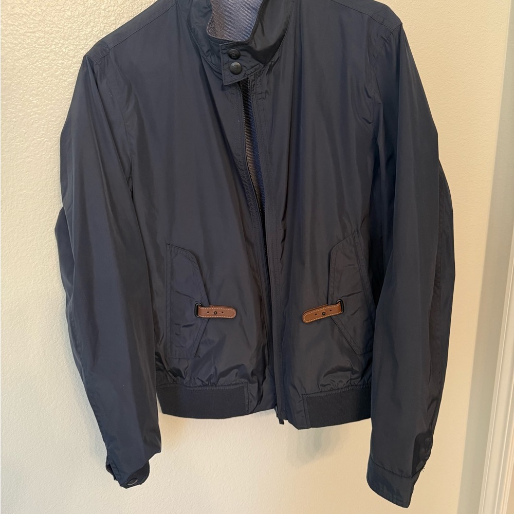 Massimo Dutti Dark Blue Windbreaker